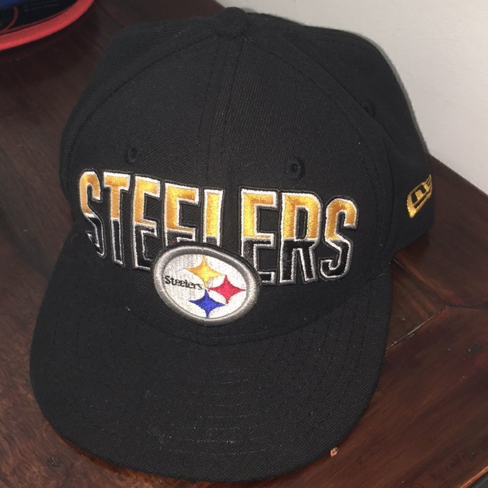 Pittsburgh Steelers underbill sewn nfl shield authentic fitted baseball cap kids